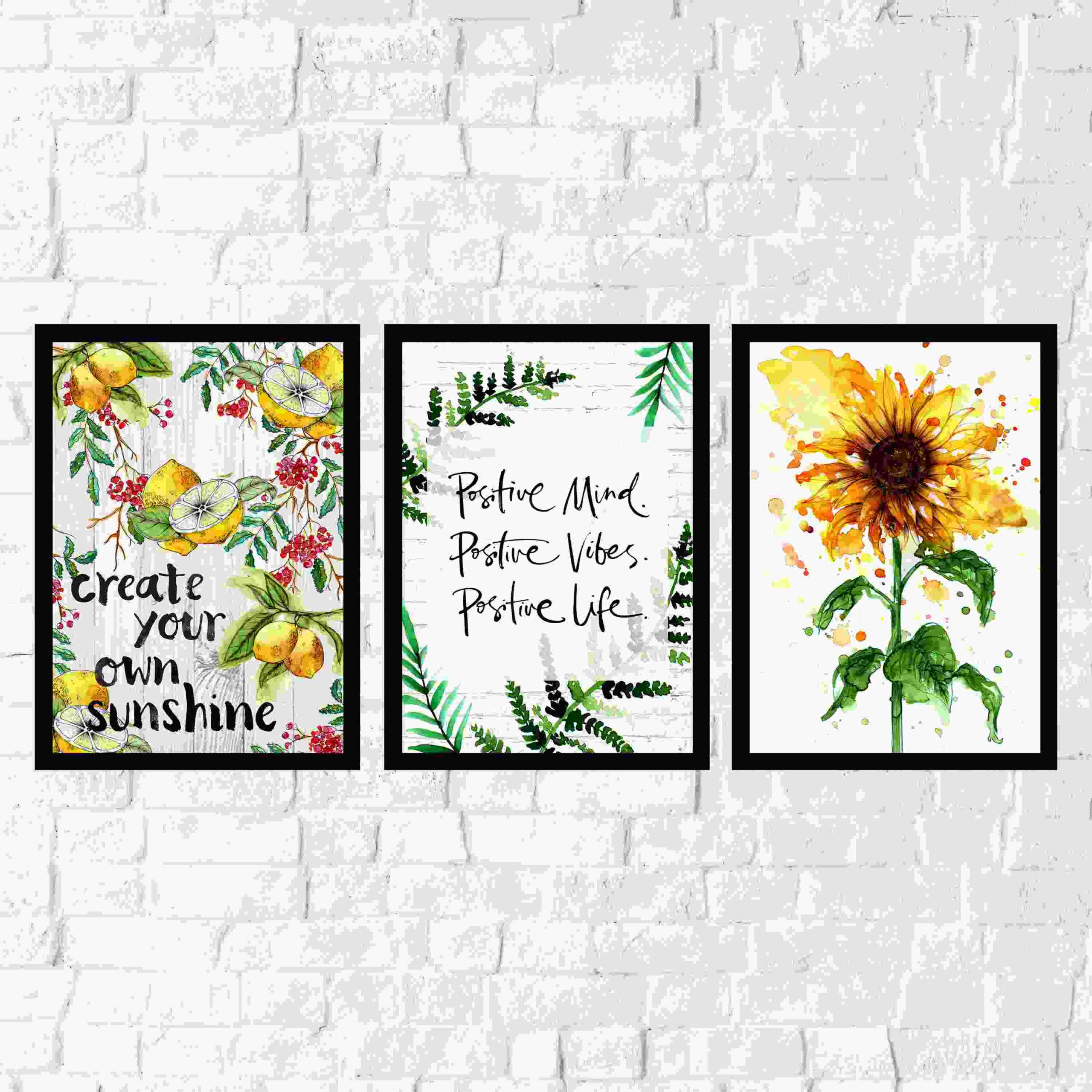Positive Wall Art Set of 3